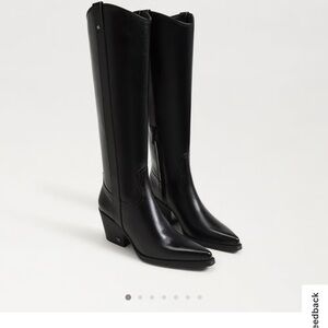 Wide calf Sam Edelman Wyatt Knee High Boot  black leather size 12m